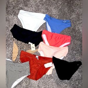 Size medium/large bathingsuit bottoms. Some new with tags!